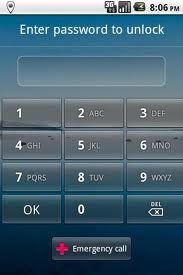 unlock password lock on android